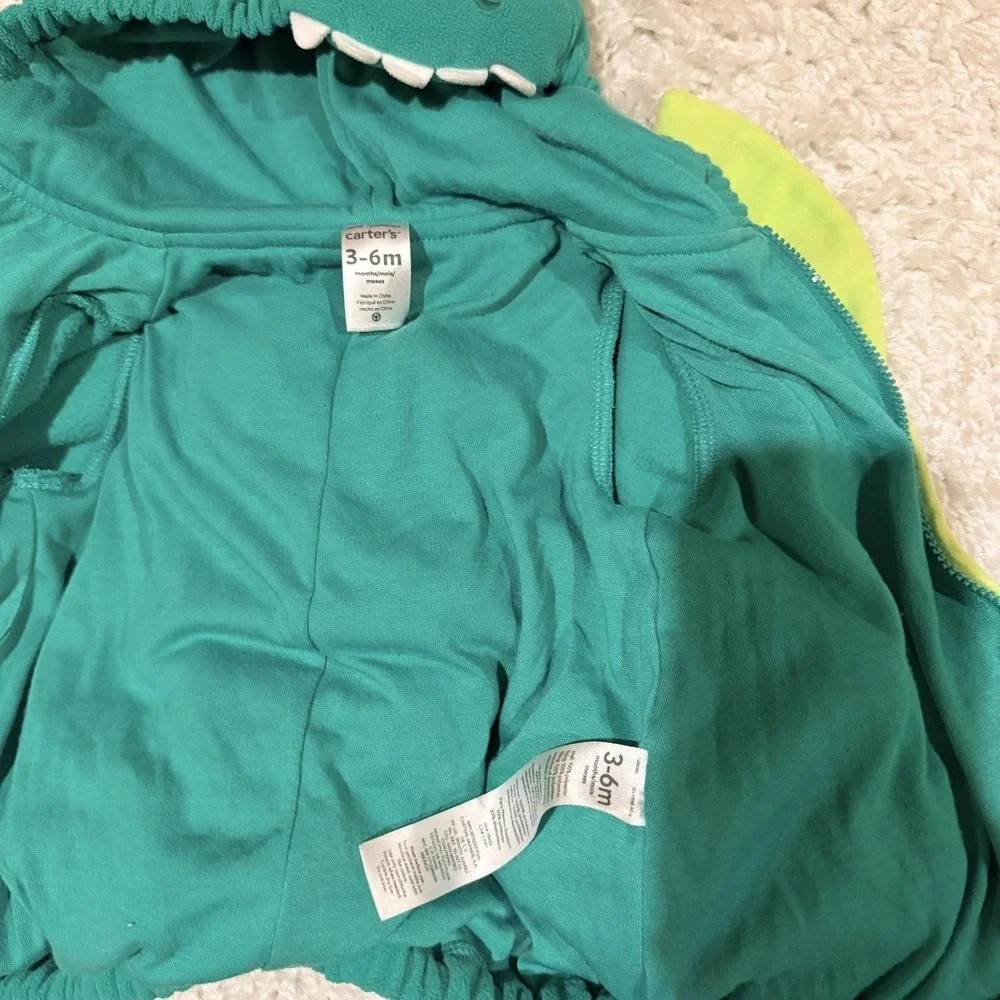 Carter's Baby Halloween Costume Dragon Dinosaur Green 3-6 Months - Picture 4 of 6
